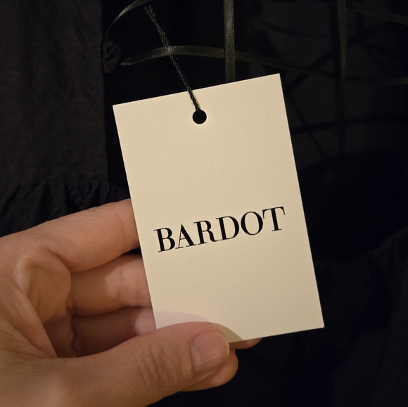 Bardot Katerina Black Puff Sleeve Mini Dress Size M / 6 - Picture 15 of 16